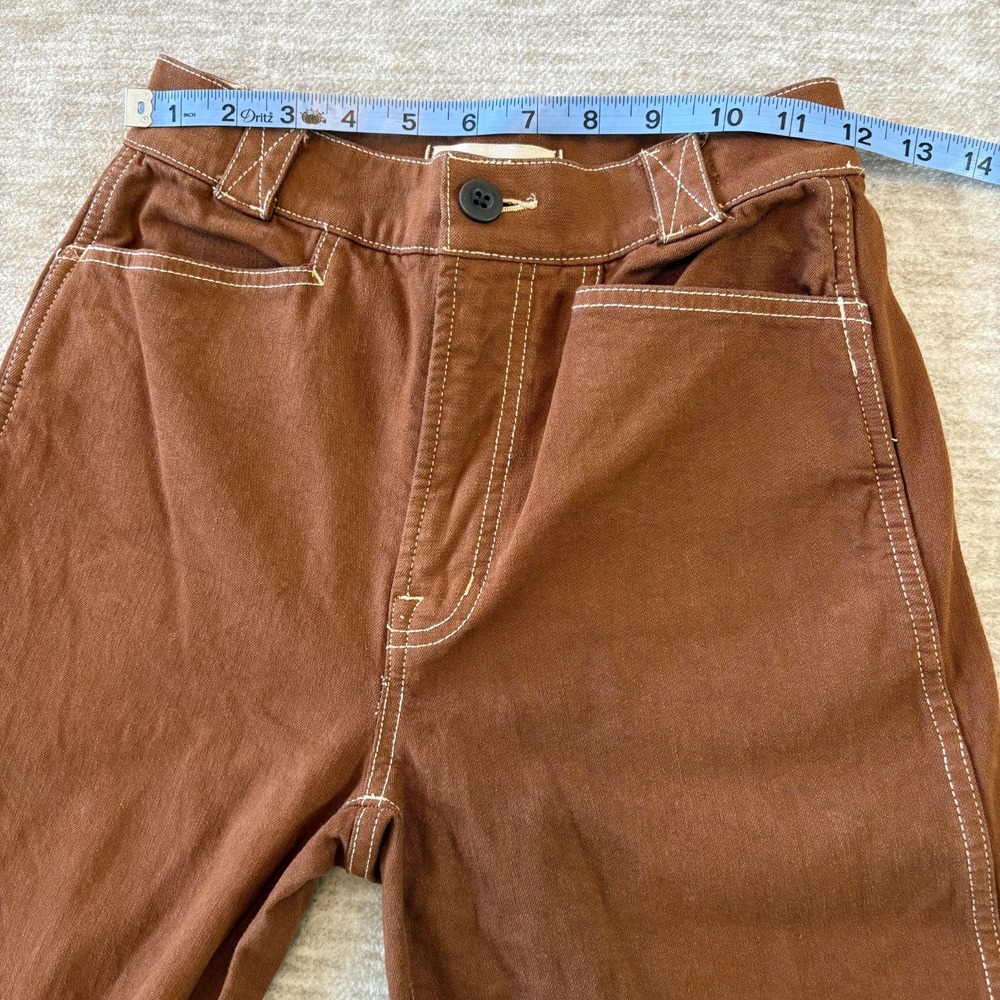 NWOT Madewell Jeans Womens Size 23 Emmett Wide-Leg Boho Dried Acorn Pants - Picture 12 of 12